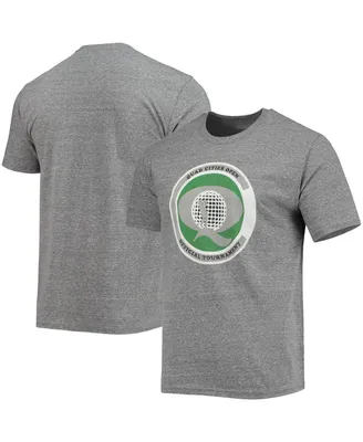 Men's Blue 84 Heathered Gray John Deere Classic Heritage Collection Quad Cities Open Tri-Blend T-shirt