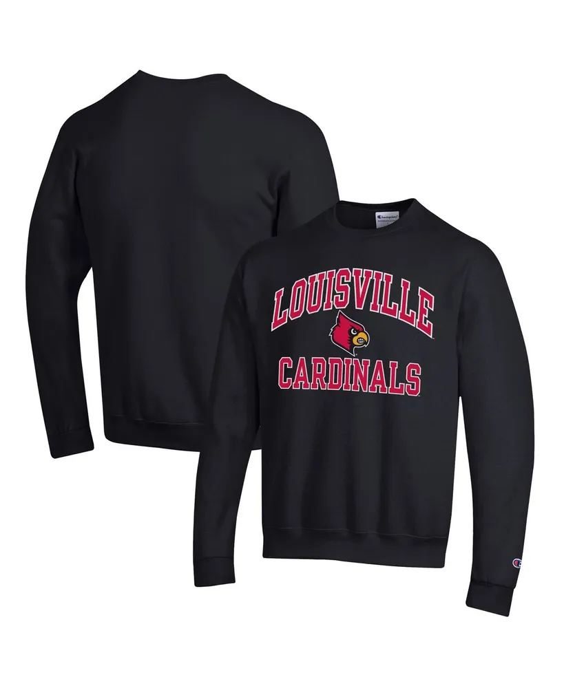 Men's Champion Red Louisville Cardinals High Motor Pullover Hoodie