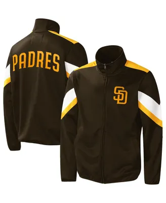 Men's G-iii Sports by Carl Banks Brown San Diego Padres Earned Run Full-Zip Jacket