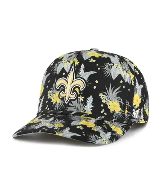 Men's '47 Brand Black New Orleans Saints Dark Tropic Hitch Adjustable Hat