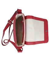 Mancini Pebbled Collection Page Leather Crossbody Bag