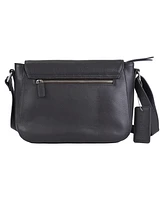 Mancini Pebbled Collection Amy Leather Crossbody Bag