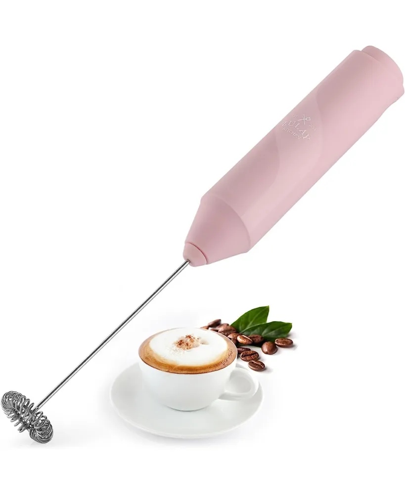 Ovente Electric Handheld Milk Frother, Fast Frothing, Silver - Bed