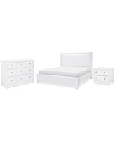 Summerland 3pc Bedroom Set (California King Upholstered Bed, Dresser, Nightstand)