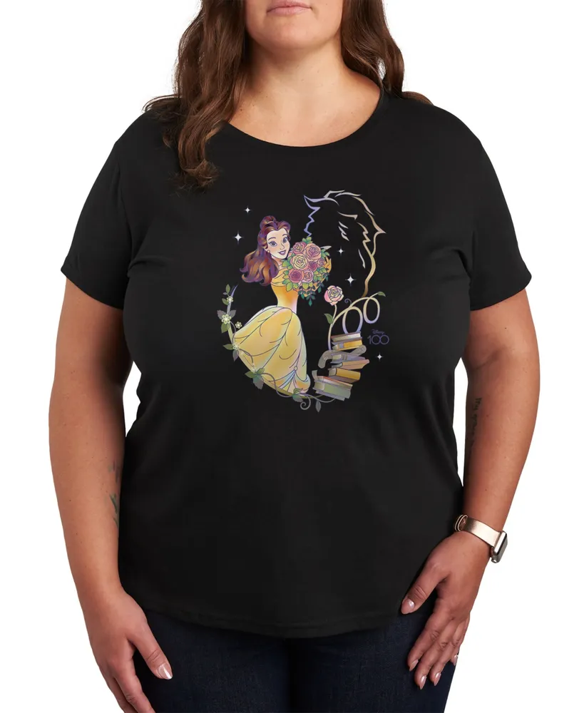 Hybrid Apparel Trendy Plus Size Disney Belle Graphic T-shirt