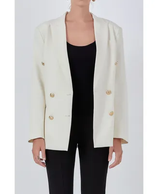 endless rose Women's Double Breasted Suit Blazer