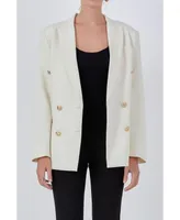 endless rose Women's Double Breasted Suit Blazer