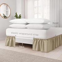Cgk Unlimited Ruffled Elastic Wrap Around Bedskirt Inch Drop