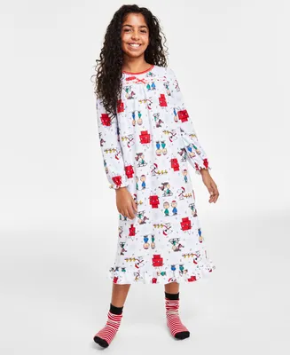 Peanuts Little Girls Pullover Granny Nightgown