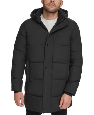 Calvin Klein Men's Long Stretch Quilted Puffer Jacket