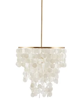 Ink + Ivy Isla Layered Capiz Chandelier