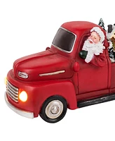 Mr. Christmas 11" Animated Musical Resin Truck, Santa