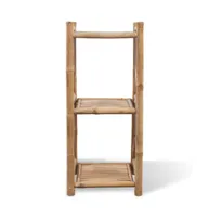 vidaXL 3-Tier Bamboo Shelf Square