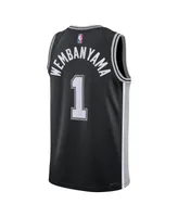 Men's and Women's Nike Victor Wembanyama Black San Antonio Spurs 2023 Nba Draft First Round Pick Swingman Jersey - Icon Edition