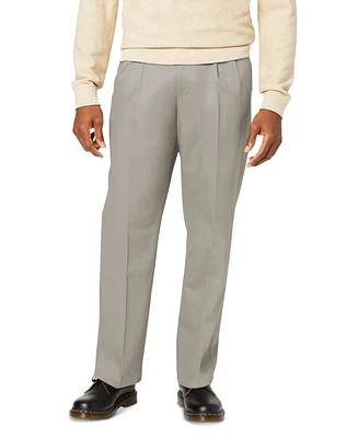 Dockers Men's Signature Relaxed Fit Pleated Iron Free Pants with Stain Defender