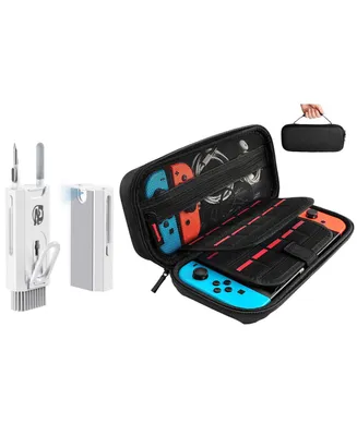 Bolt Axtion Switch Carrying Case Compatible with Nintendo Switch/Switch Oled with Cleaning Kit