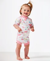 Splash About Baby Girls Happy Nappy Wetsuit with Swim Diaper