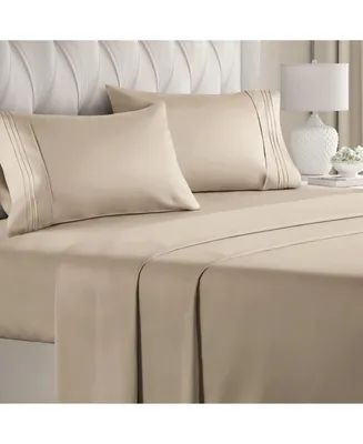 Cgk Unlimited 4 Piece Microfiber Solid Sheet Set