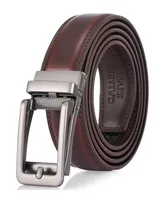 Men's Classic Keen Design Leather Ratchet Belt