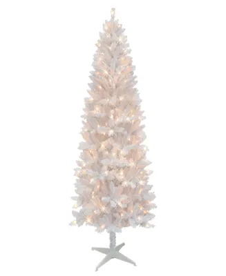 Puleo 7' Pre-Lit Carson Artificial Pine Tree