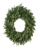 Puleo 24" Pre-Lit Balsam Fir Wreath