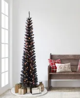 Puleo 6' Pre-Lit Tinsel Artificial Tree