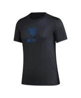 Women's adidas Black San Jose Earthquakes Aeroready Club Icon T-shirt