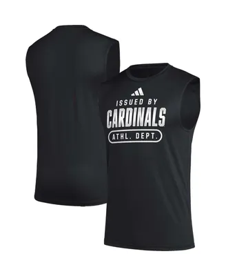 Men's adidas Black Louisville Cardinals Sideline Aeroready Pregame Tank Top