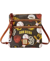 Women's Dooney & Bourke San Diego Padres Game Day Triple Zip Crossbody Purse