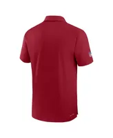 Men's Nike Cardinal Arizona Cardinals Sideline Coaches Performance Polo Shirt