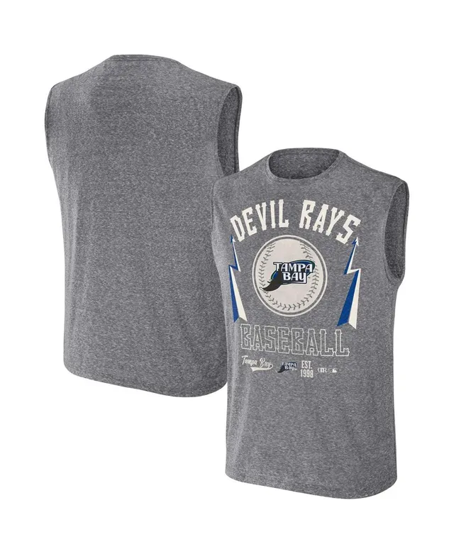 Tampa Bay Rays Darius Rucker Collection by Fanatics Relaxed-Fit Muscle Tank  Top - Charcoal