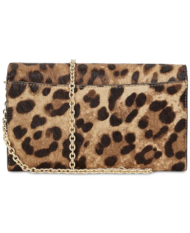 Lauren Ralph Lauren Leopard-Print Haircalf Crossbody Tech Case - Estate Leopard/Chestnut Brown