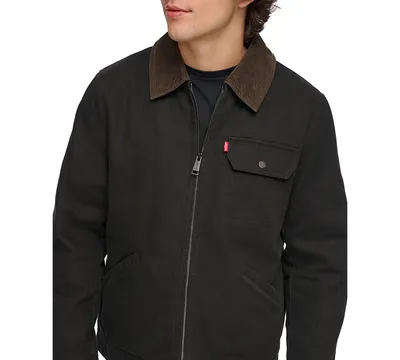 Levi's Men's Plaid-Lined Canvas Utility Jacket