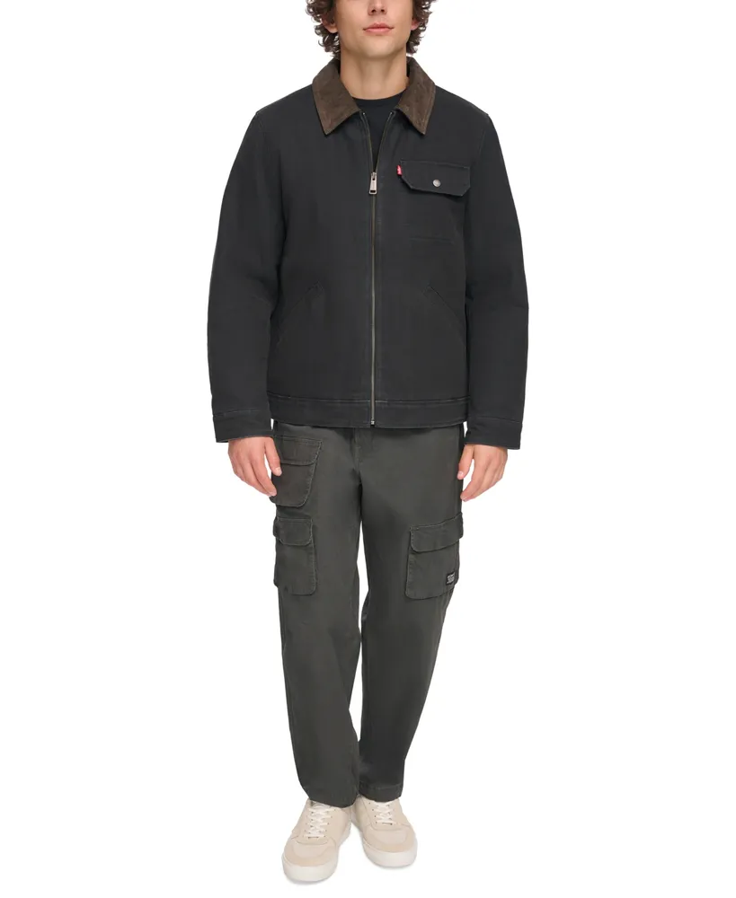 Levi's Men's Plaid-Lined Canvas Utility Jacket