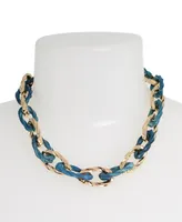 Robert Lee Morris Soho Blue Patina Link Collar Necklace