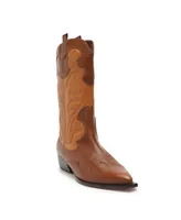 Arezzo Women's Brooklyn Low Block Heel Cowboy Boots