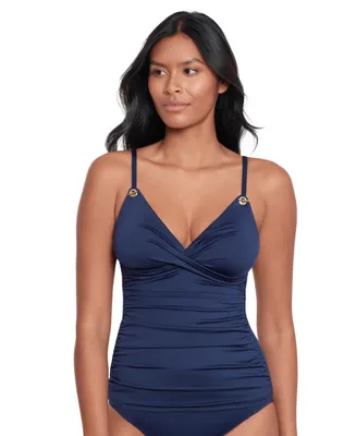 Lauren Ralph Women's Toggle-Trim Tankini Top