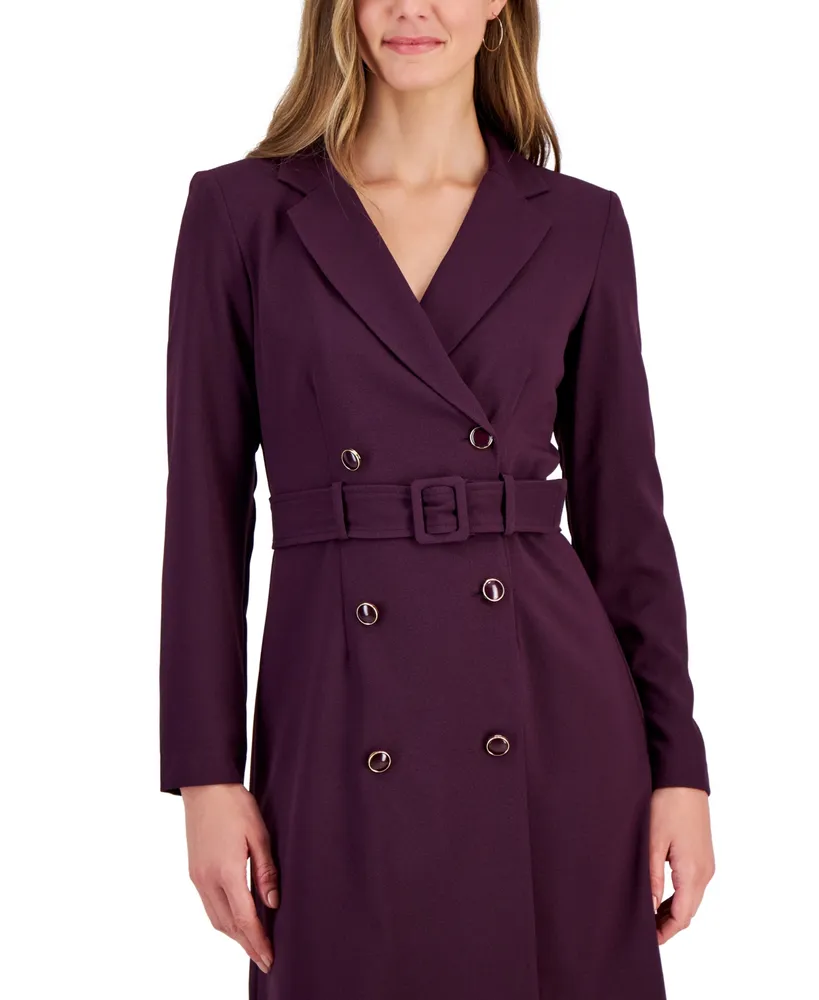 Taylor Women's Belted Double Breasted Blazer Dress