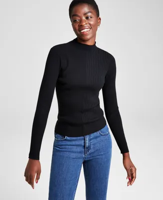 And Now This Women's Ribbed Mockneck Sweater, Created for Macy's