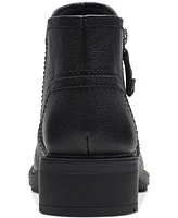 Clarks Women's Hearth Dove Lug Sole Ruched Booties