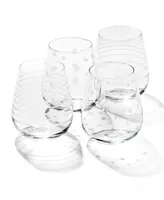 Oneida Mingle Stemless Wine Glasses, Set of 4