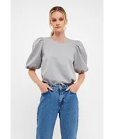 English Factory Women's Puff Sleeve Top