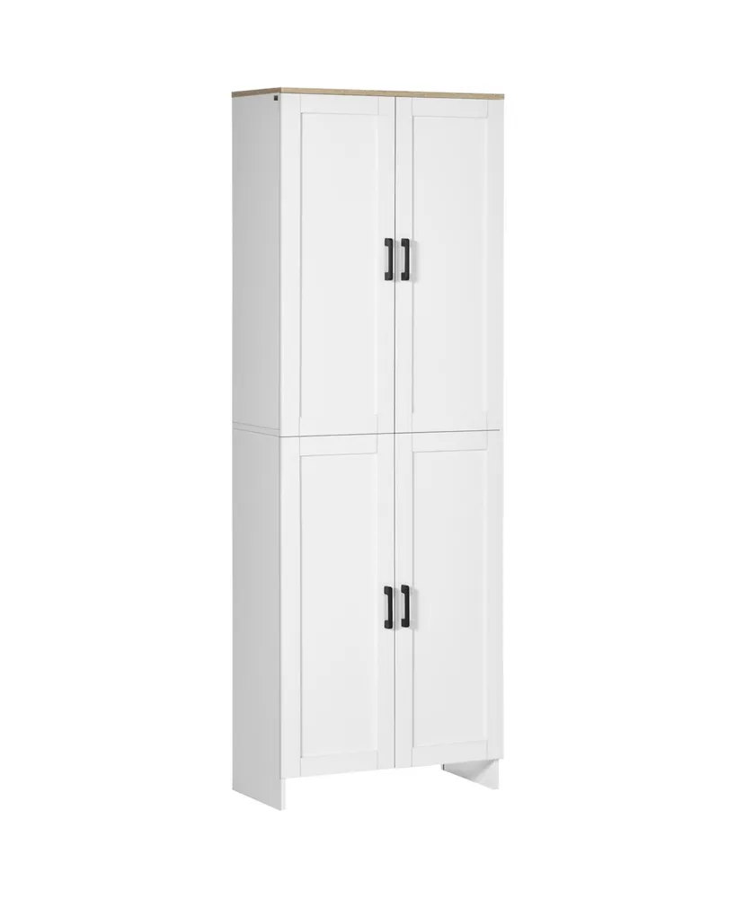 Kitchen Pantry Storage Cabinet Cupboard with Doors and 6 Adjustable Shelves