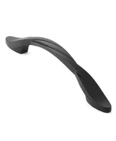 Cauldham 5 Pack Solid Braided Kitchen Cabinet Pulls Handles (5" Hole Centers) - Drawer/Door Hardware - Style M260 - Matte Black