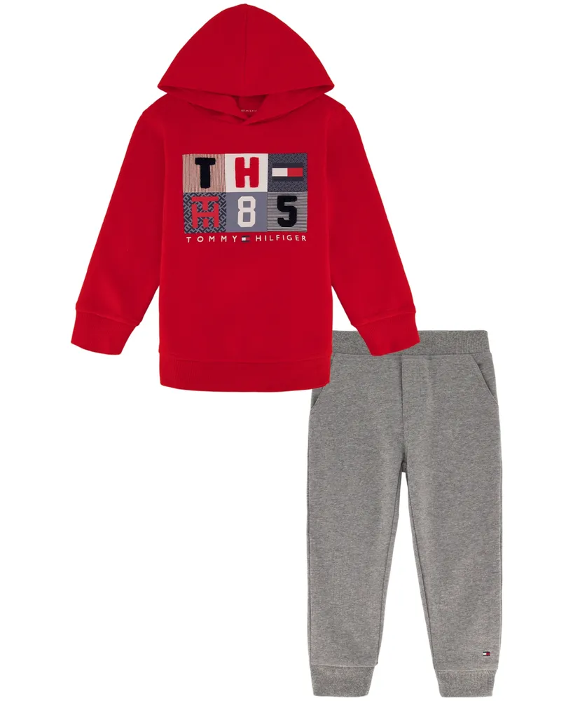 Tommy Hilfiger Toddler Boys Modern Logo Fleece Hoodie and Joggers