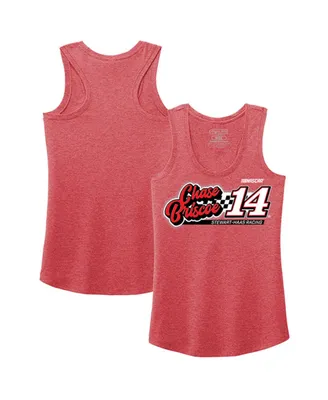 Women's Stewart-Haas Racing Team Collection Heather Red Chase Briscoe 2023 #14 Finish Line Tri-Blend Racerback Tank Top
