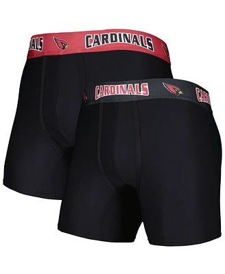 Men's Concepts Sport Black, Cardinal Arizona Cardinals 2-Pack Boxer Briefs Set