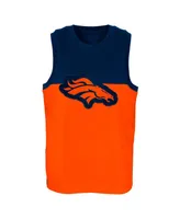 Big Boys Orange, Navy Denver Broncos Revitalize Tank Top