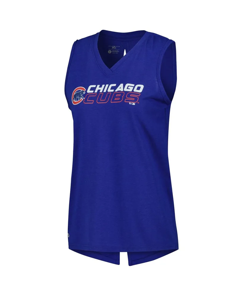 Women's LevelWear Royal Chicago Cubs Paisley Chase V-Neck Tank Top