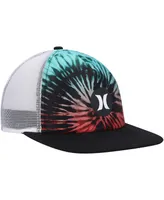 Men's Hurley Black, White Balboa Trucker Snapback Hat